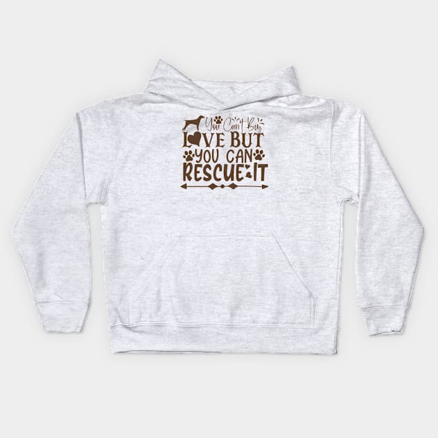 Dog rescuer gift Kids Hoodie by P-ashion Tee